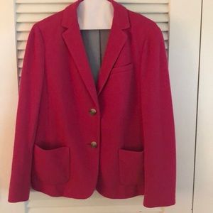 Talbots pink pointe knit blazer